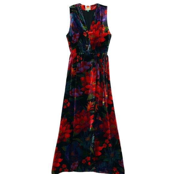 Farm Rio / Flower Season Maxi Wrap Dress / Boho Floral Maxi Dress - Picture 3 of 4